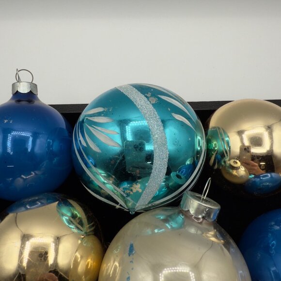 Vintage Mercury Glass Christmas Ornaments Rauch Made in USA - Picture 13 of 15